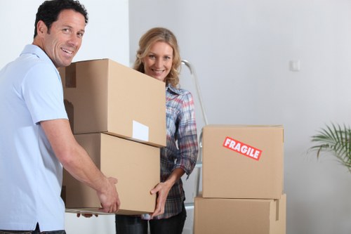 Boxes and furniture prepared for extended storage