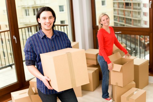 Professional movers handling furniture in Elephant and Castle